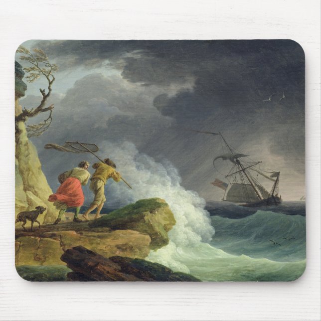 Kust- plats i en storm, 1782 musmatta (Framsidan)