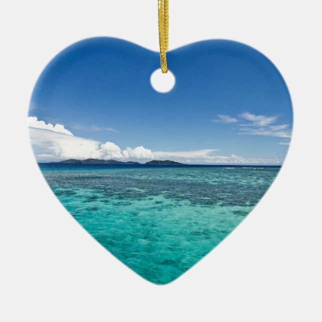 Kust- rev, Fiji Julgransprydnad Keramik (Framsidan)