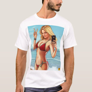 Kust-Selfie-Tjej T Shirt