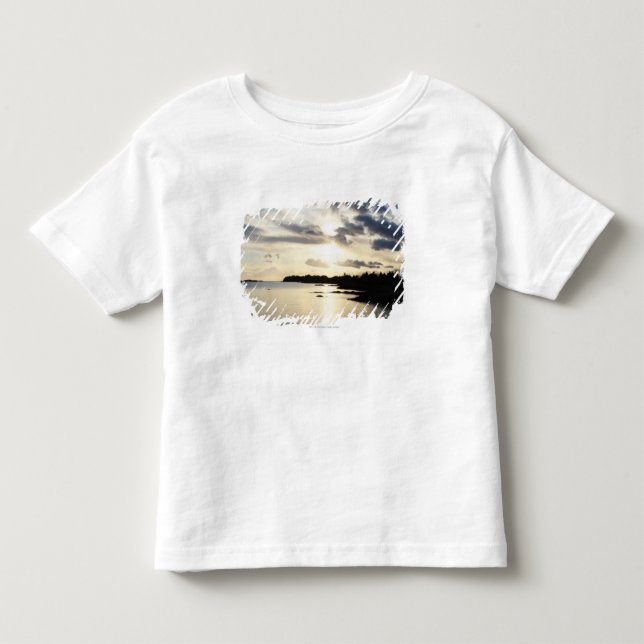 Kust- Silhouette i ståndsmässiga Kerry, Irland T-shirt (Framsida)
