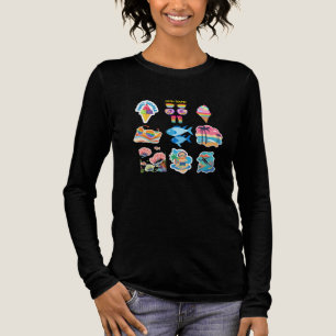 Kust sommar frimärkssamling i pastell t shirt