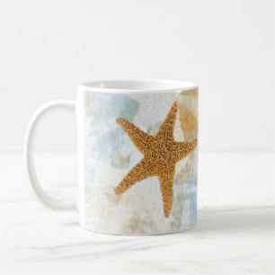 Kust- strand för havsstjärnasjöstjärna kaffemugg