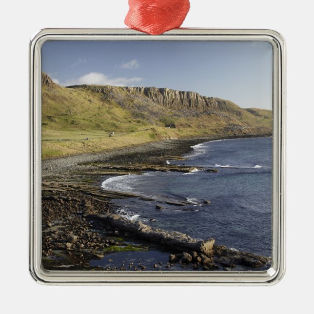 Kust vid Duntulm, Isle of Skye, Skottland, Storbri Julgransprydnad Metall (Framsidan)