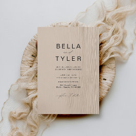 Kustaved Sand Ocean Modern Bröllop Inbjudningar