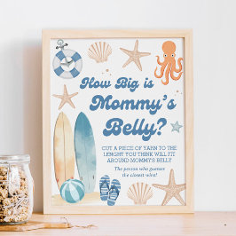 Kustbabyskor Hur stor är hennes Belly? Poster