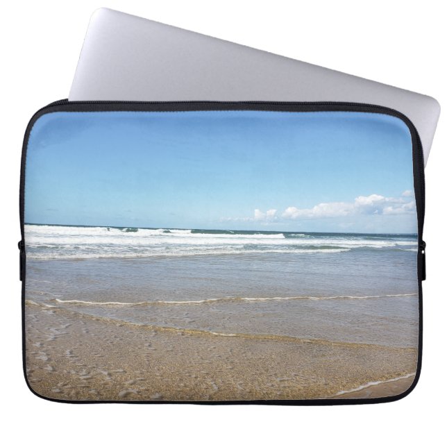 Kustbågsvy i Soulac Sur Mer in Frankrike Laptop Fodral (Framsidan)