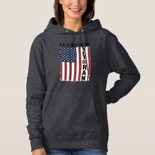 Kustbevakning Veteran Flagga Vintage Vektor Design T Shirt