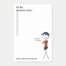 Kustbevakningbråk listar post-it block