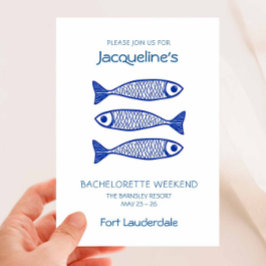 Kustblåfisk Bachelorette Inbjudningar