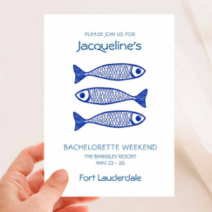 Kustblåfisk Bachelorette Inbjudningar