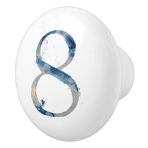 Kustblått brunt vattenfärg nr 8