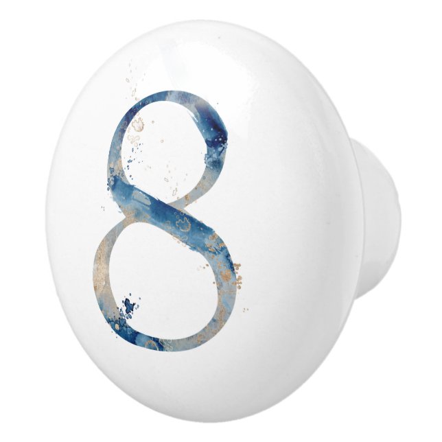 Kustblått brunt vattenfärg nr 8 knopp (Höger)