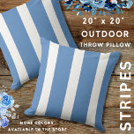 Kustblått och vitt strött kudde<br><div class="desc">Lägg till ett kust utseende i vardagsrummet med den blå stripade dekorativ kudde.</div>
