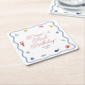 Kustboys födelsedag underlägg papper kvadrat