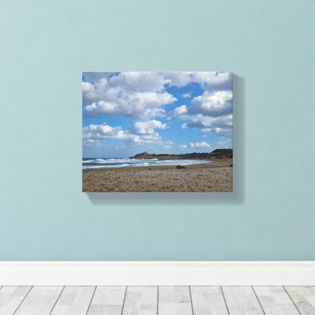 Kustbris - Molniga himlar och soliga stränder Canvastryck (Insitu (trägolv))