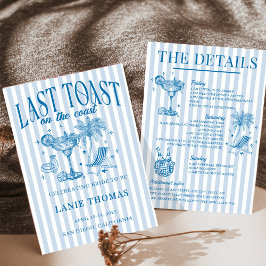 Kustbröllop Cocktailevenemang Blå Inbjudningar