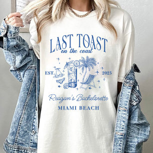 Kustbröllop Modern Cocktailfest Blå T Shirt