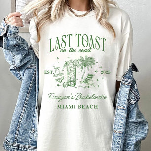 Kustbröllop Modern Cocktailparty Grön T Shirt
