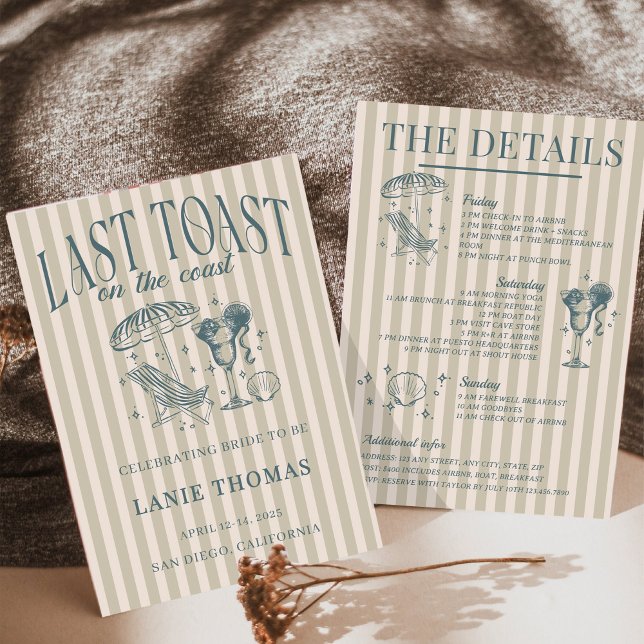 Kustbröllopsfest Navy Inbjudningar (Skapare uppladdad)