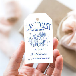 Kustbrud Modern Cocktailparty Blå Presentetikett