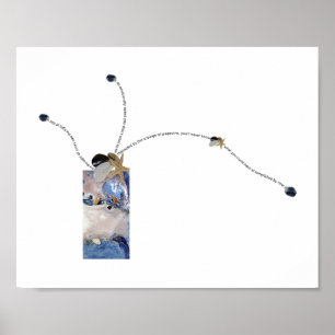 Kustbukett av seashells visuella dikt konst poster