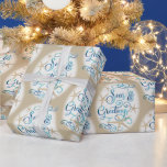 Kustbuss - Julsäsong och HÄLSNING Presentpapper<br><div class="desc">Bläddra i julklappar i kust- eller strandflata med denna papper med inslagning av SEAS & HÄLSNING elegant med kalligrafi av manusskrift typografi som accentueras med stjärnfisk i turkos akvblått på valfri bakgrund färg (visas med en sann brun färg). ASSISTANS: Om du vill ha hjälp med designändring eller anpassning, ändra designen...</div>