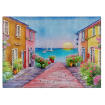Kustby Sunset Watercolor