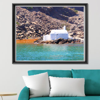 Kustcharm: Santorini, Greklands skyddade kapel Poster