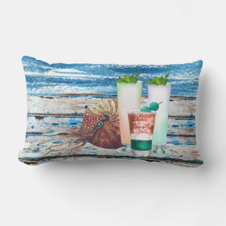 Kustcocktails av stil Watercolor och nautilus Lu Lumbarkudde