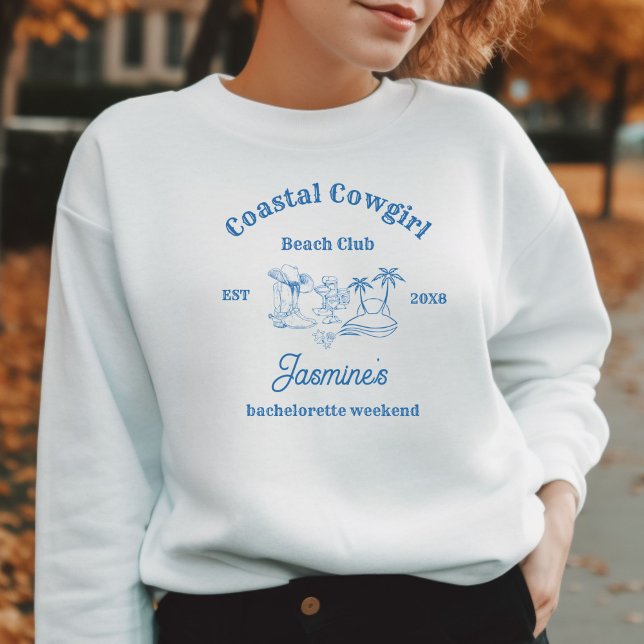 Kustcowgirl Blue Ocean Bachelorette helg T Shirt (Skapare uppladdad)