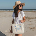 Kustcowgirl Blue Ocean Bachelorette helg Tygkasse<br><div class="desc">Saddla upp för en bachelorettbash som kombinerar kusten charm med Vilda western orubbliga appell! Kustens Cowboyväska har en lekfull blandning av lakan och cowboyinslag. Med vibrerande grafik av sandskuddar,  surfingbrädor och cowboyhattar, </div>