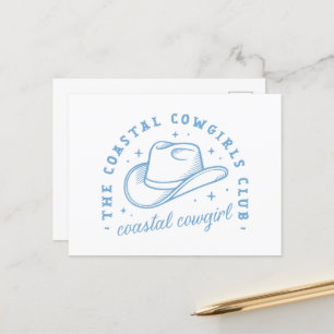 Kustcowgirl hatt kusten blå estetisk väster vykort