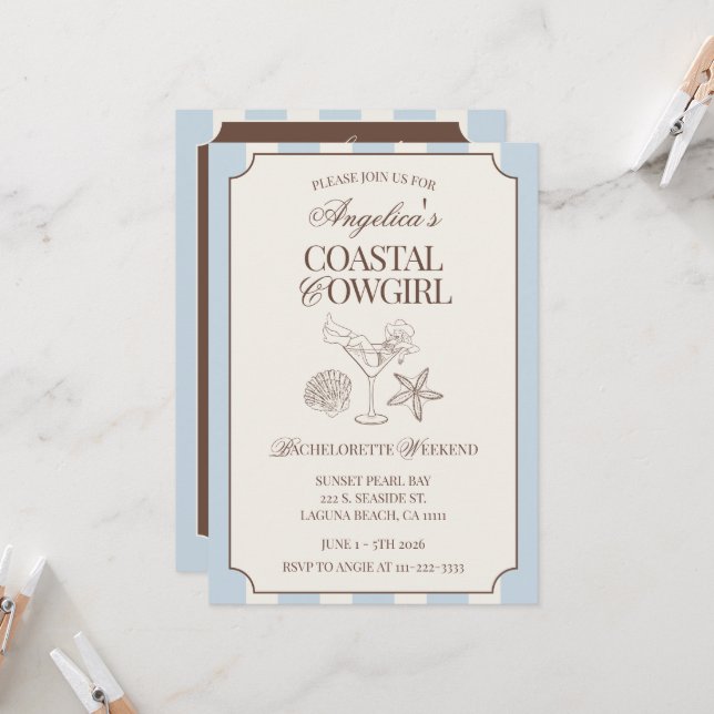 Kustcowgirl möhippa veckoslut schema och inbjudningar (Fram/Back In Situ)