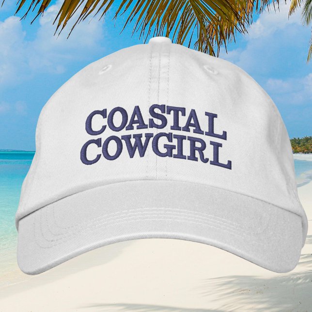 Kustcowgirl/ Preppy Beach Western Broderad Keps (Skapare uppladdad)