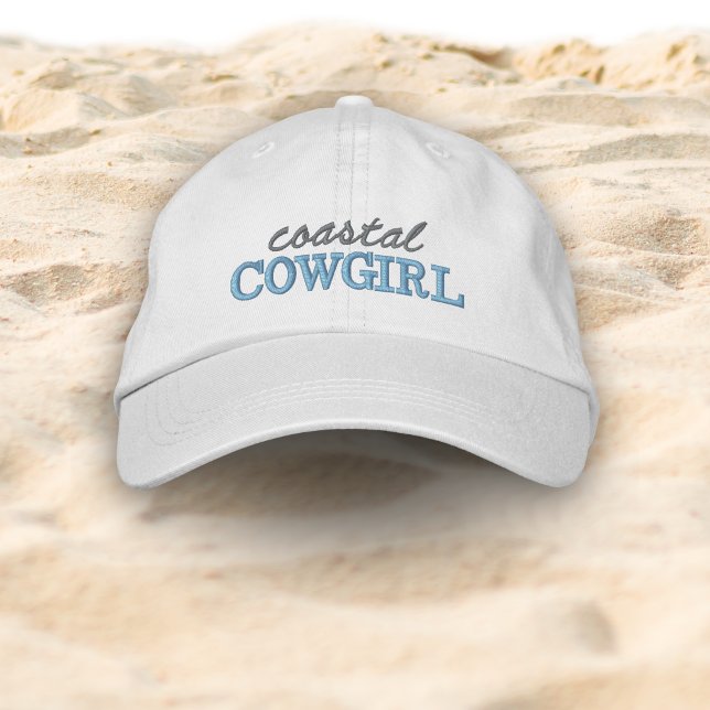 Kustcowgirl Sällskapsfest för Brudtärna Favorit Broderad Keps (coastal cowgirl bachelorette favors embroidery baseball cap)