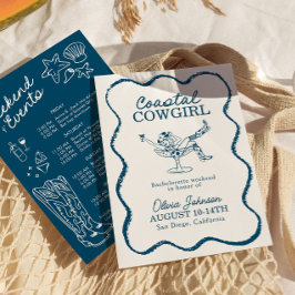 Kustcowgirl Sällskapsfest Itinerary Inbjudningar