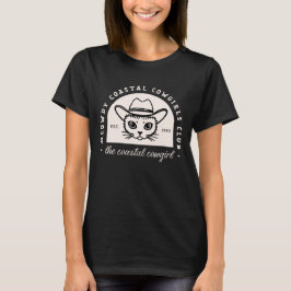 Kustcowtjejernas grupp med svarta kattmatchningar t shirt