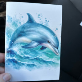Kustdelfin under havet tack kort