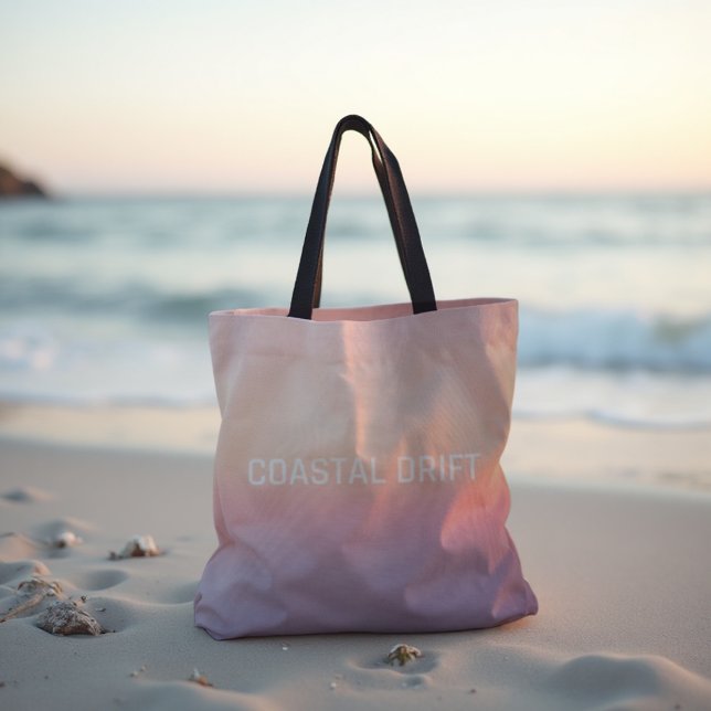 Kustdrift - Pastellsolnedgång Tygkasse (Coastal Drift Tote. Soft lavender to peach gradient for a serene sunrise style.)