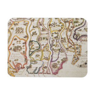 Kusten av afrikan och floden Gambia 1622 Magnet