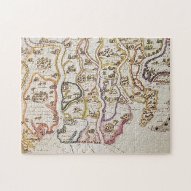 Kusten av afrikan och floden Gambia | 1622 Pussel (Horisontell)