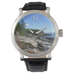 Kusten av Bar Island vid Acadia National Park Armbandsur