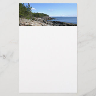 Kusten av Bar Island vid Acadia National Park Brevpapper