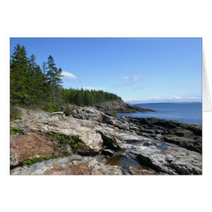 Kusten av Bar Island vid Acadia National Park Hälsningskort
