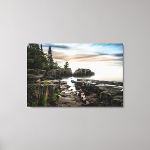 Kusten av Lake Superior Minnesota Canvastryck