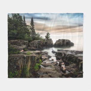 Kusten av Lake Superior Minnesota Fleecefilt
