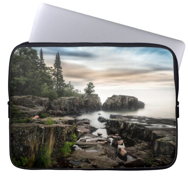 Kusten av Lake Superior | Minnesota Laptop Fodral (Framsidan)