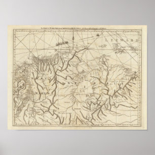 Kusten av Tierra Firma från Cartagena Poster