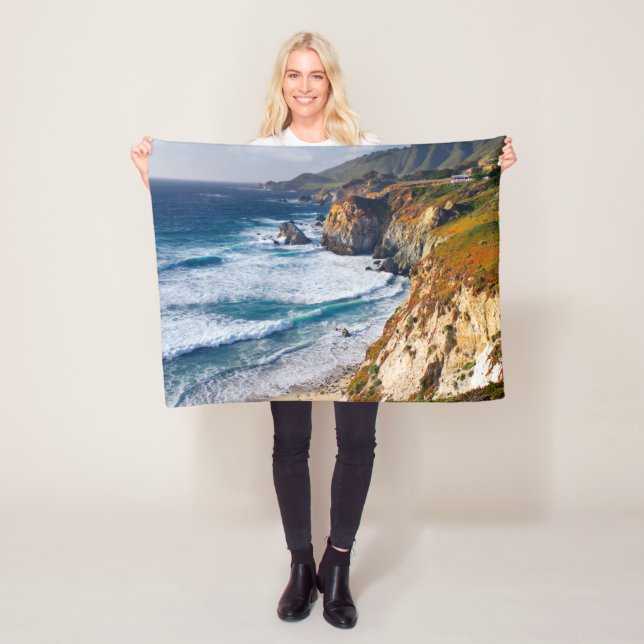 Kusten | Big Sur, Kalifornien Fleecefilt (På plats)