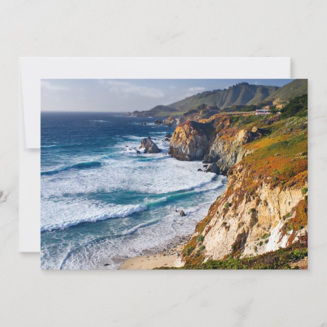 Kusten | Big Sur, Kalifornien Tack Kort (Framsida)